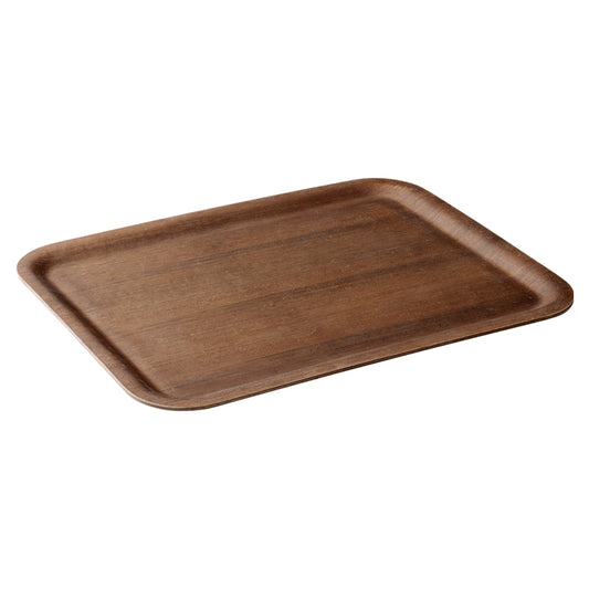 Wooden tray on a white background
