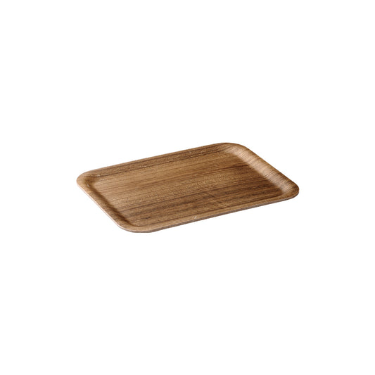 Wooden tray on a white background
