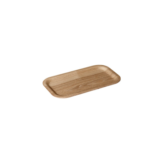 Wooden tray on a white background