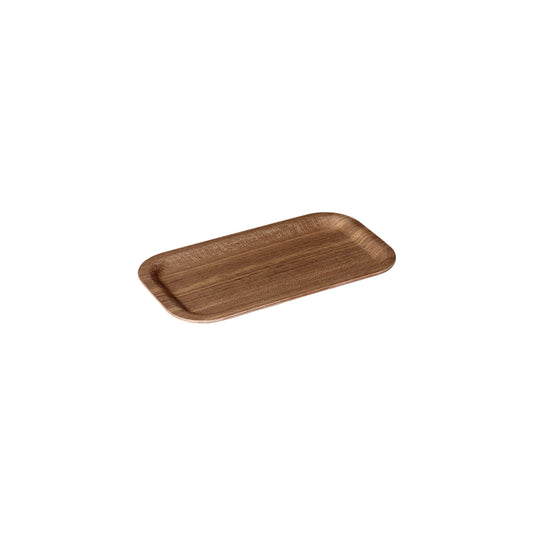 Wooden tray on a white background