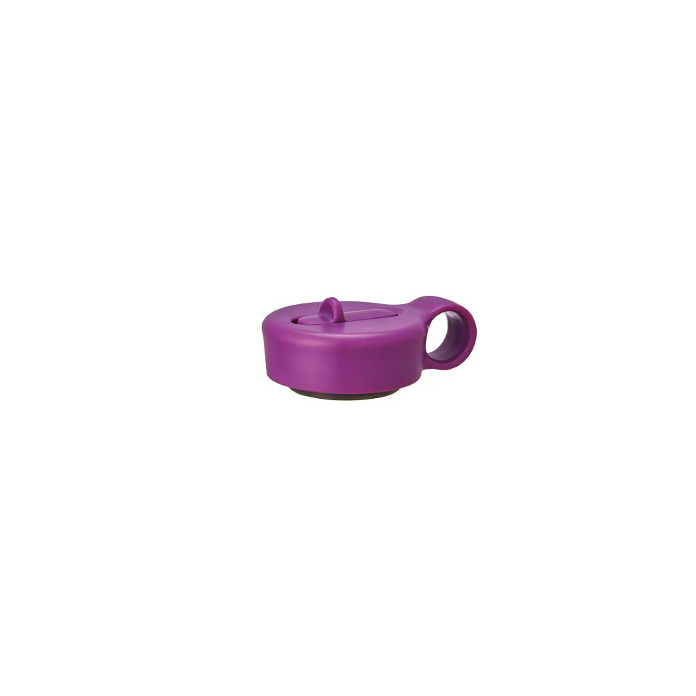 Purple lid on a white background