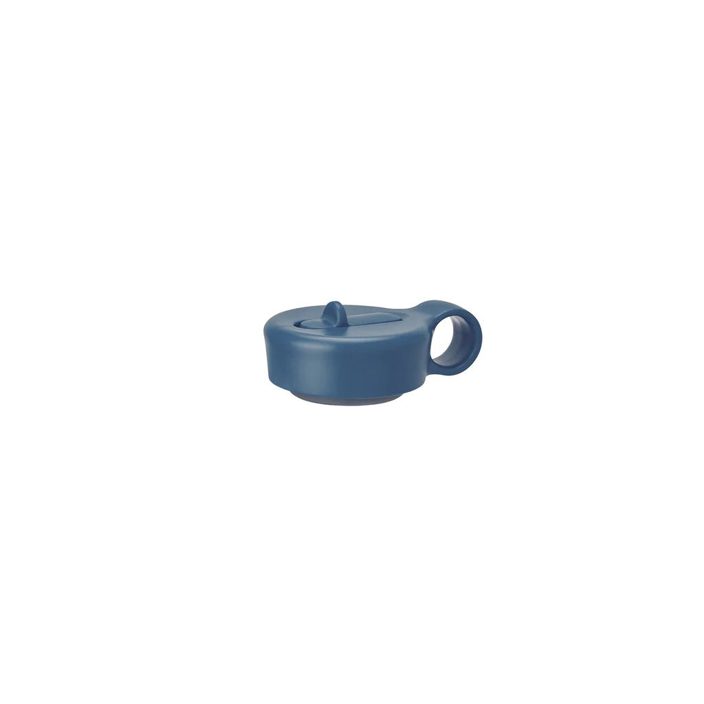 Blue plastic clip on a white background